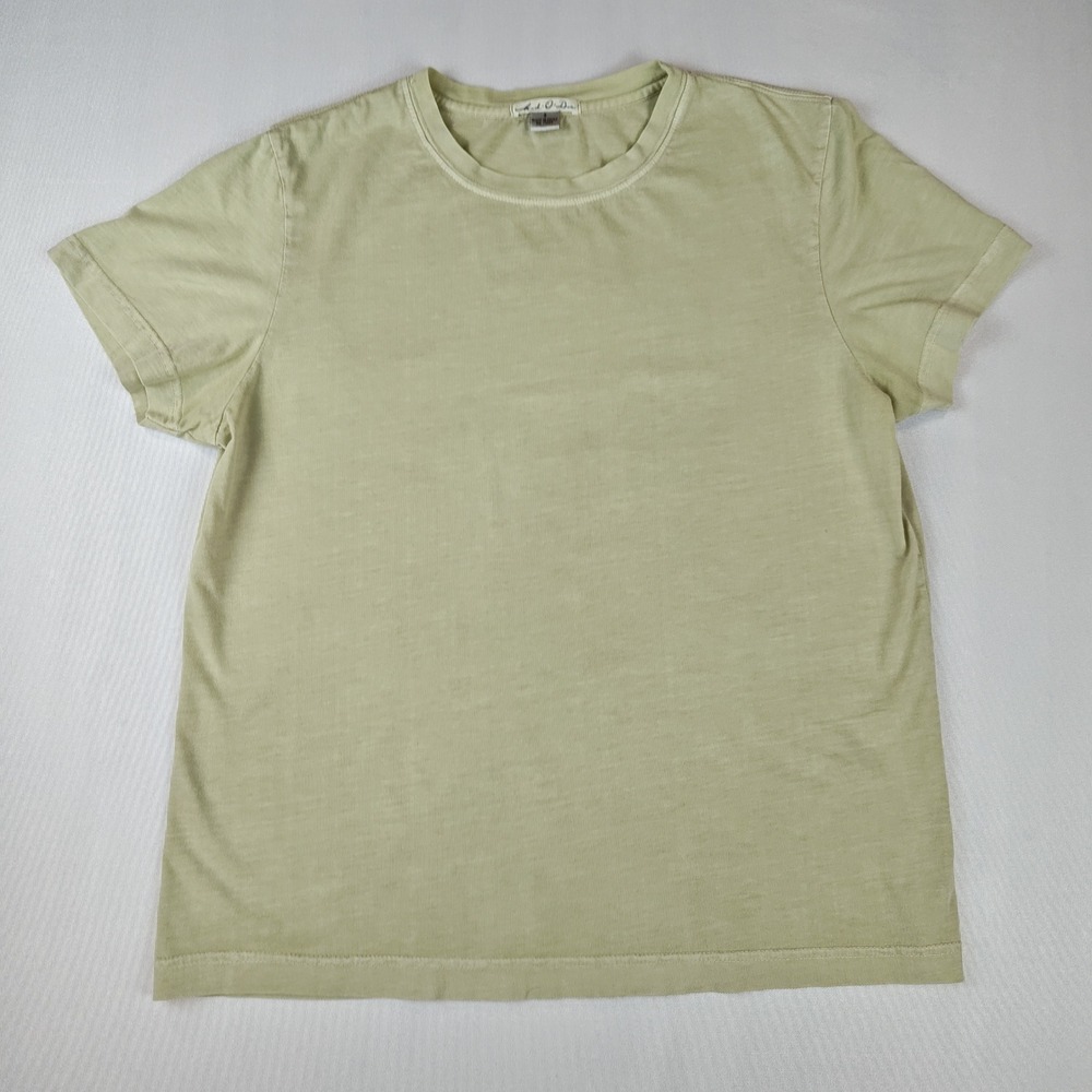 Mod-O-Doc Sage Green Slub Knit Crew Neck‎ T-Shirt Size 3 Large Womans